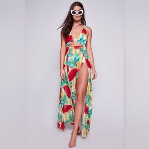 Jaded London ASOS Watermelon Print Sheer Beach Dress Cover Up XS